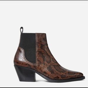 Everlane Western Boot Snakeskin